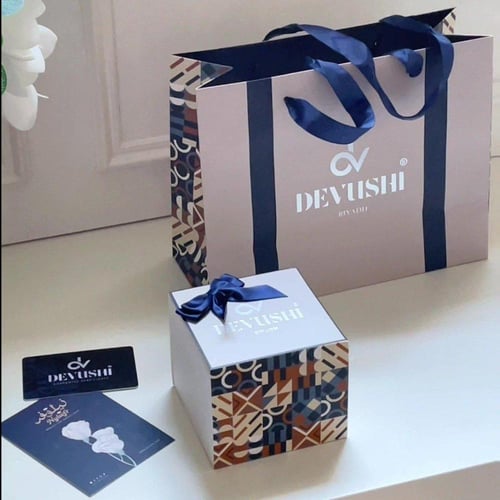 طقم ساعة وإسوارة نسائية فخمة من ديفوشي فضي و ذهبي