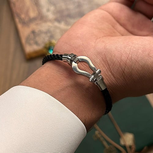 طقم ساعة ديفوشي الكحلي الرجالي مع سوار استيل أنيق