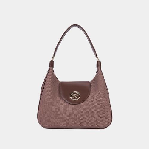 شنطه نسائي قماش بتصميم هادئ وأنيق - لون كوفي