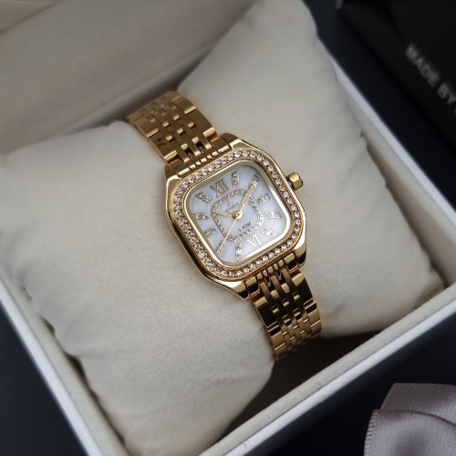 ساعة نسائية ديفوشي استيل بلون ذهبي