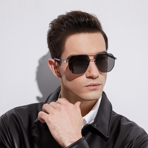نظارات شمسية رجالية تصميم انيق - لون اسود