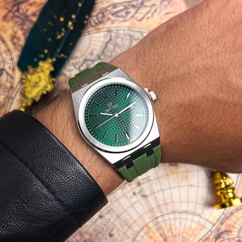 ساعة رجالية ديفوشي ربل بلون اخضر
