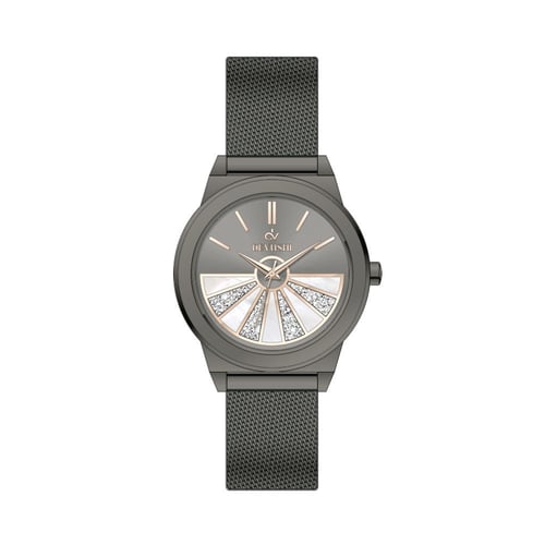 ساعة نسائية ديفوشي شبكي بلون رمادي غامق