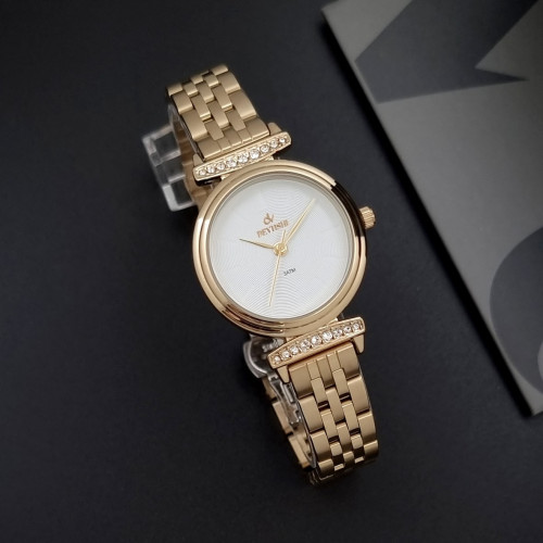 ساعة نسائية ديفوشي استيل بلون ذهبي