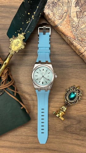 ساعة رجالية ديفوشي ربل بلون سماوي