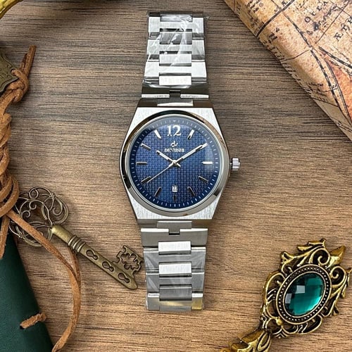 طقم نيلوفر الرجالي – ساعة ديفوشي وسوار جلد فاخر