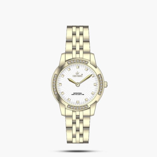 ساعة نسائية ديفوشي استيل بلون ذهبي