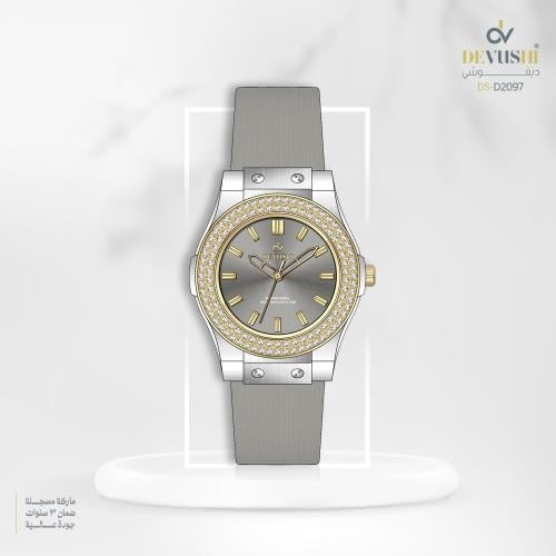 ساعة نسائية مطاط (سيلكون) بتصميم مميز وعصري وبلون...