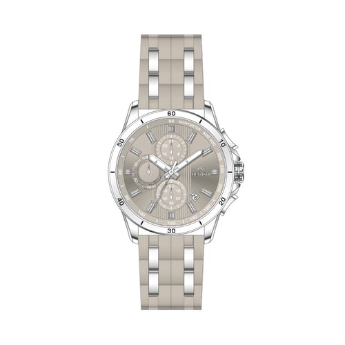 ساعة رجالية ديفوشي ربل و استيل بلون رمادي و فضي