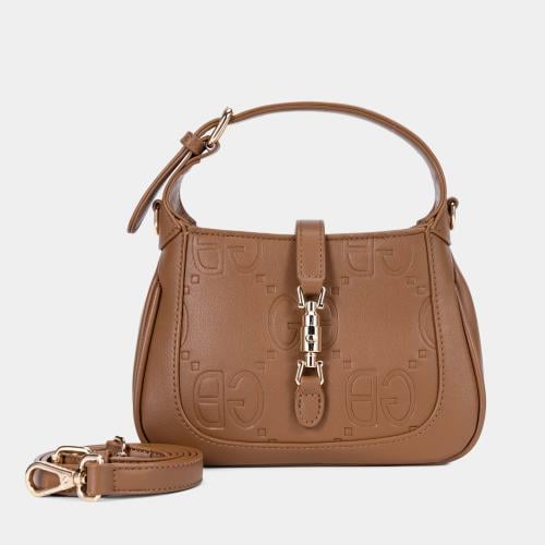 شنطة يد نسائية جلد بلون بني كوفي من ماركة باجكو