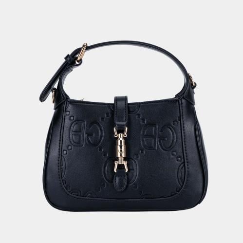 شنطة يد نسائية جلد بلون اسود من ماركة باجكو