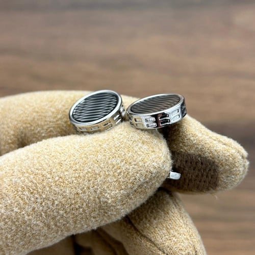 طقم ساعة استيل رمادي رجالي