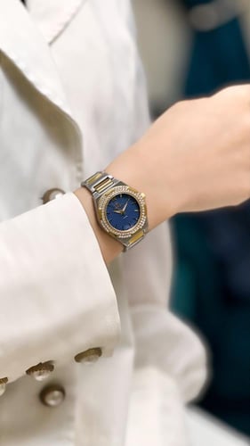 ساعة نسائية ديفوشي استيل بلون فضي ذهبي /BLUE