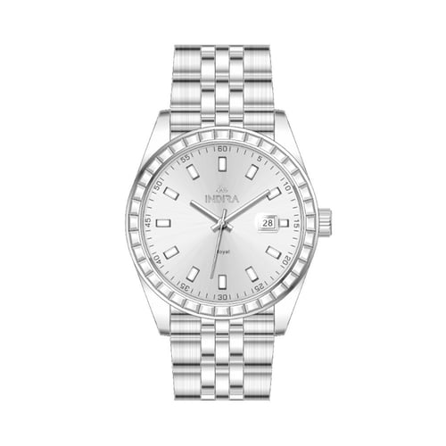 ساعة رجالية انديرا استيل بلون فضي