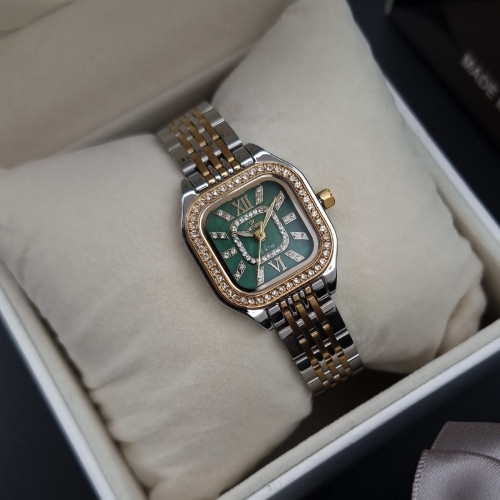 ساعة نسائية ديفوشي استيل بلون فضي و ذهبي