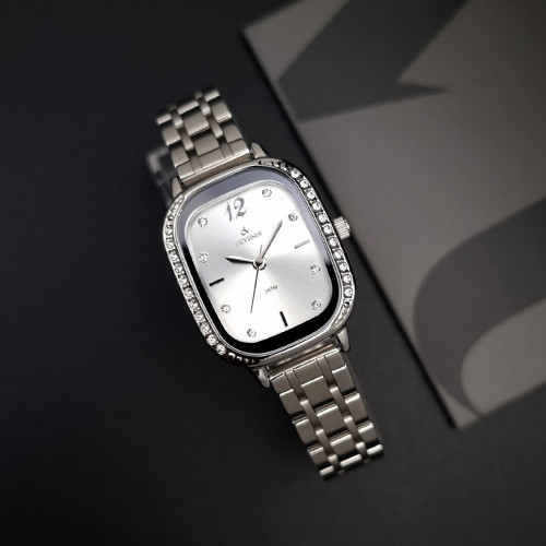 ساعة نسائية ديفوشي استيل بلون فضي