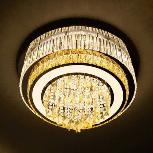 ثريا لطش بدوائر كريستال ذهبي وفضي