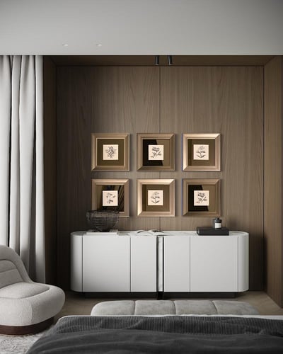 مجموعه من 6لوحات مرايا بني مقاس كل لوحه 50x50واطار...