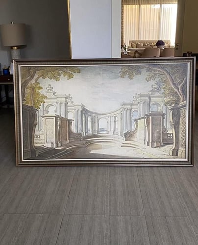 مقاس اللوحه ارتفاع 100عرض160مع اطارين مده العمل من...