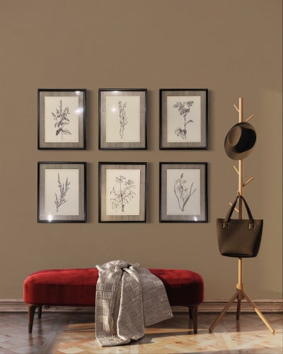 مجموعه من 6لوحات مع اطار واكريليك مقاس كل لوحه 50:...