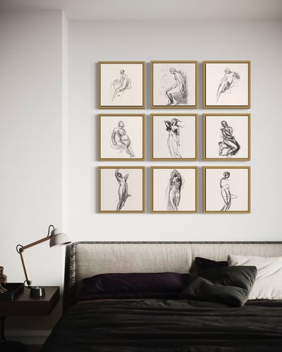 مجموعه من 9لوحات مقاس اللوحه الوحده 30:30 السعر شا...