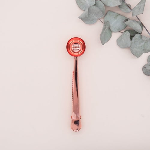 ملعقة ومشبك للقهوة - روزقولد