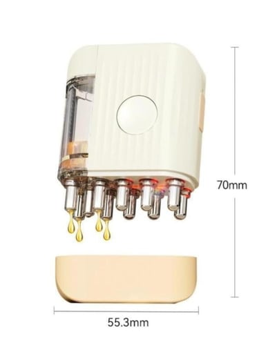 جهاز تدليك فروة الرأس لتوزيع الزيوت مع ضوء أحمر وأ...