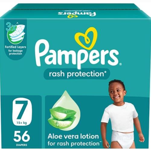 بامبرز صندوق رقم (7) ضخم 56 قطعة