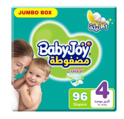 بيبي جوي حفائظ اطفال مقاس 4 كبير بوكس 10-18 كيلو 9...