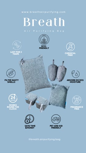 اكياس تنقية الهواء للقضاء على الروائح الكريهة ومسب...