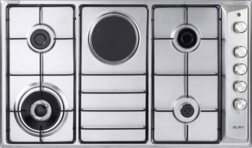 سطح البا ستانلس ستيل، 90 سم – غاز + كهرباء حجر - (...