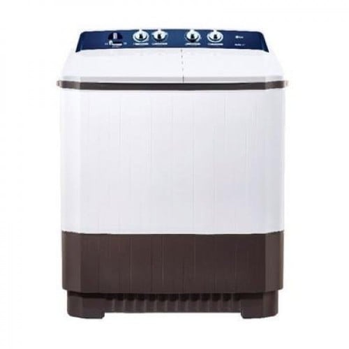 إل جي غسالة حوضين، 10.5 كيلو، أبيض