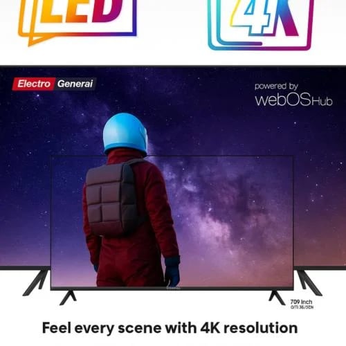 شاشة الكترو جنرال 85 بوصة 4K Smart WebOS – تجربة سينمائية عملاقة