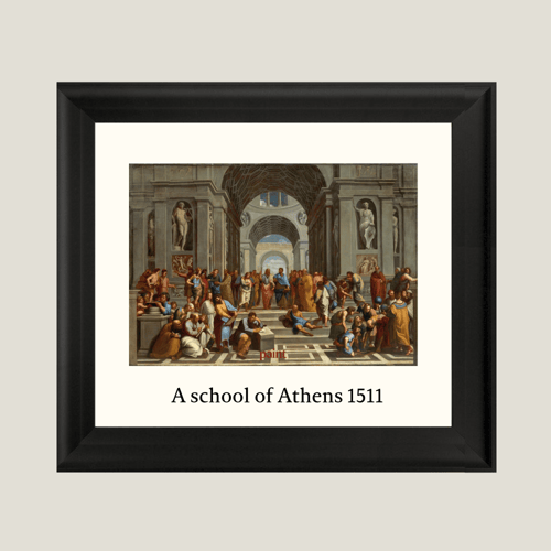 لوحة كلاسيكية مع ايطار منحني