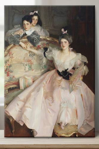 لوحة كلاسيكية بطابع زيتي للسيدة أديل ماير واطفالها...