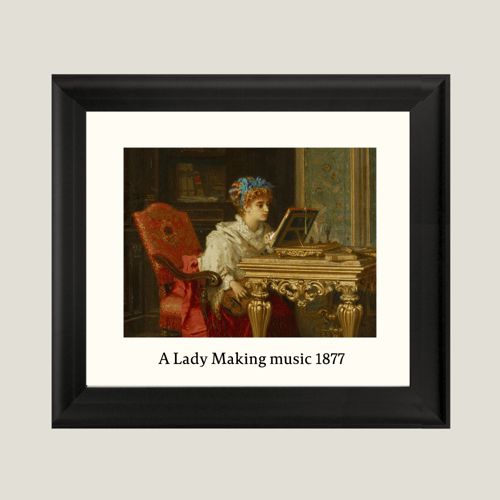 لوحة كلاسيكية مع ايطار منحني