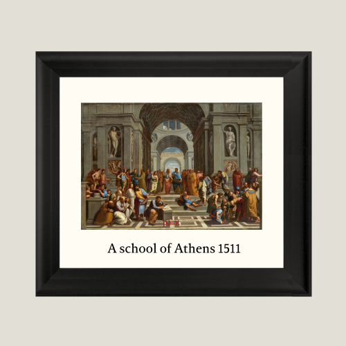 لوحة كلاسيكية مع ايطار منحني