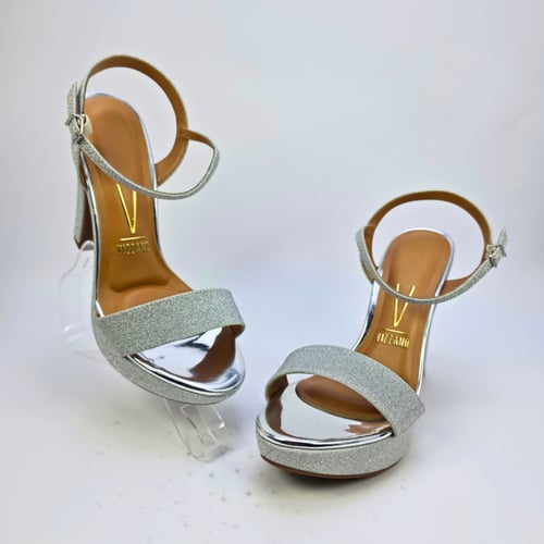 صندل نسائي برازيلي كعب VIZZANO 6292-200 - SILVER