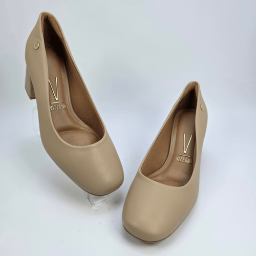 جزمة نسائي كعب برازيلي - BEIGE - 1446-100