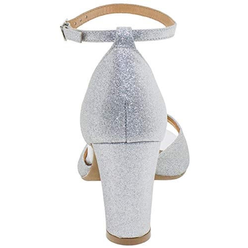 صندل نسائي سهرة كعب برازيلي VIZZANO-SILVER - 6262-...