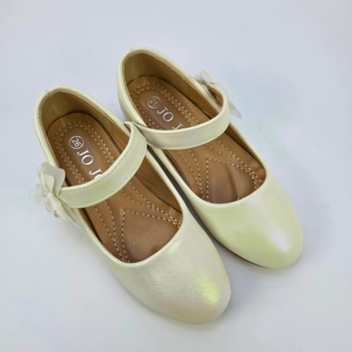 جزمة بناتي كعب صغير - M610 - OFF WHITE