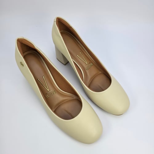 صندل نسائي كعب برازيلي - CREAM-1446-100