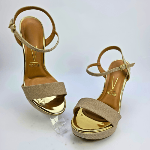 صندل نسائي برازيلي كعب VIZZANO 6292-200 - GOLDEN