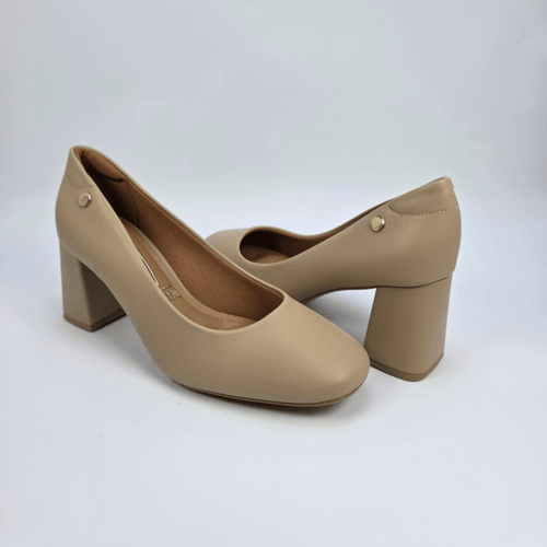 جزمة نسائي كعب برازيلي - BEIGE - 1446-100
