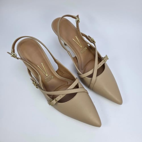 صندل نسائي كعب برازيلي - BEIGE-11851124