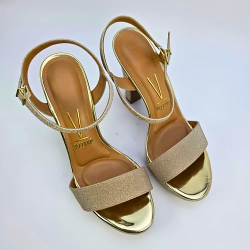 صندل نسائي برازيلي كعب VIZZANO 6292-200 - GOLDEN