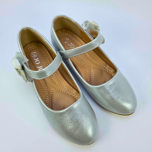 جزمة بناتي كعب صغير M627 - SILVER