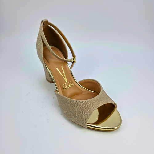 صندل نسائي سهرة كعب برازيلي VIZZANO-GOLDEN - 6262-...