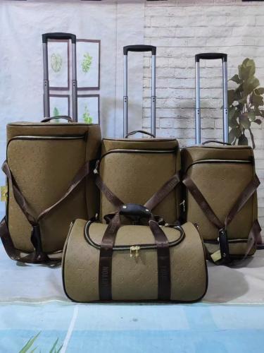 طقم شنط سفر جلد عدد 3 شنط عربية + 1 شنطة يد