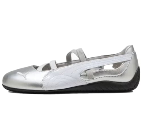 شوز فلات بوما فضي على ابيض